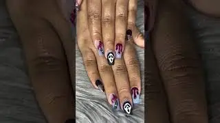Scream Nails Set | Glow In The Dark #screamnails #scarymovie #scream