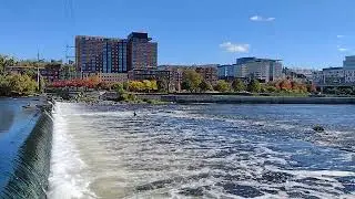 The Grand River from the fish ladder.