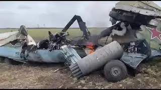 Crash site of the Russian Air Force Mil Mi-24VM s/n RF-13017