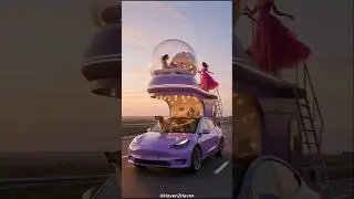 Car with Rooftop Bed and Fairy Lights 🌌🚙 #Car #Bed #GlowCar #RoadDreams #haven2haven #shorts #F84