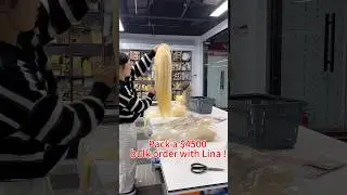 Let's pack a $4500 bulk order!!  Strict  inspection before shipping !!  Choose Lina !! #wigs #613