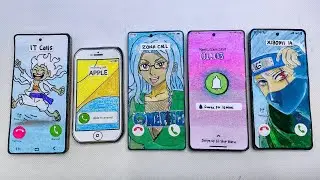 Galaxy s23 Monkey D vs iPhone 5s vs Vivo One Piece vs Pixel Alarm vs Xiaomi 15 Naruto incoming call