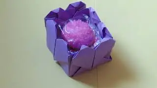 How to Make a 3D Origami Heart Gift Box 💜