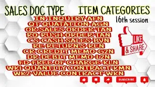 #What are item categories in sap sd & sales doc type