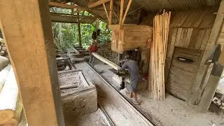 Transforming Raw Logs into Precision-Cut Timber | Authentic Sawmill Operation
