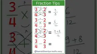 Fraction Tips #fractions #education #shorts #shorttrick