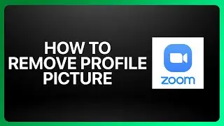 How To Remove Zoom Profile Picture Tutorial