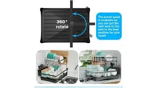 Large Dish Drying Rack, 2-Tier Dish Racks for Kitchen Counter, #dishrack #kitchenappliances #rack