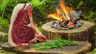 Next-Level Juicy Steak Sandwich Over Open Flame 🔥 Outdoor Cooking Mastery #food #cooking