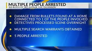 Multiple arrests made after shots fired in Dickinson