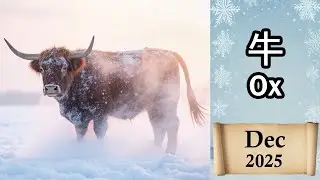 Ox &ndash; December 2025 &ndash; Chinese Zodiac Horoscope