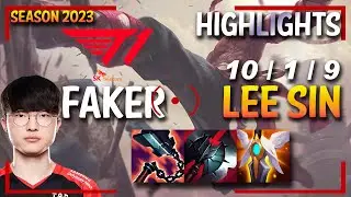 T1 Faker LEE SIN Jungle - HIGHLIGHTS - KR Ranked