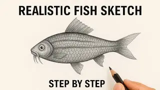 Realistic fish sketch Step by Step | Easy Pencil Sketch | Tauseef Art ✏️🎨