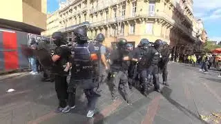 Police stmpeding and hitting again    Yellow vests protest live France 05/10/2019