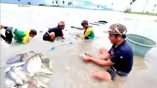 MENJARING IKAN NILA PANEN RATUSAN EKOR DI SAWA SAAT BANJIR