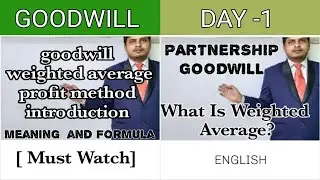 Weighted average method | Goodwill | Nature and valuation | Accounts I  Class -XII, B.COM, M.COM