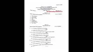 💯B.COM 1ST SEM FIT QUESTION PAPER DECEMBER 2024