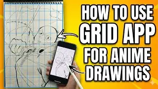 How to Draw Anime Characters Using Grid Method (Grid App Tutorial)#anime#animedrawing