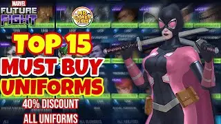 TOP 15 MUST BUY UNIFORMS | 40% Discount All Uniform Sale | Marvel Future Fight