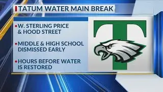 Boil water notice issued in Tatum following water line break