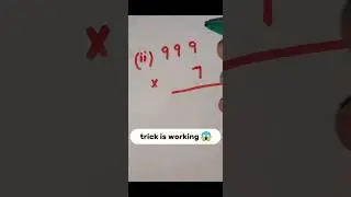 unique Multiplication trick || Amazing trick|| multiply 999 by 7 unique way #multiplicationtrick