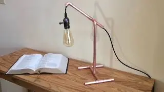 DIY Steampunk Industrial Style Copper Table Lamp