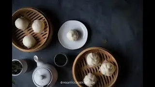 Chinese Steamed Red Bean Paste Buns (Dou Sha Bao)