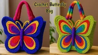 Handmade Crochet Butterfly Bag | Cute & Stylish Crochet butterfly Bag for Women and Girls