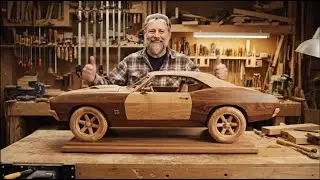 Handcrafted Satisfying Wooden V8 Engine Build  Old School V8 Car ASMR Wood Carving&rdquo;