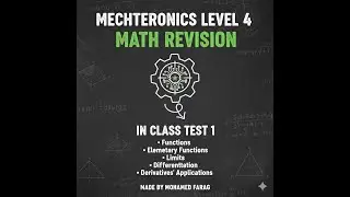 Math Revision: IN CLASS TEST 1 Mechatronics L4