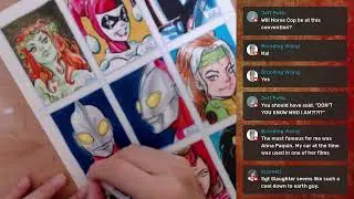 Coloring sketch cards with markers