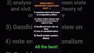 #ignou MPS 004 IMPORTANT QUESTIONS PART 1 COMMENT FOR PART 2