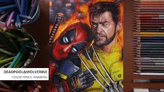 DEADPOOL & WOLVERINE colored pencil drawing - Freedraw
