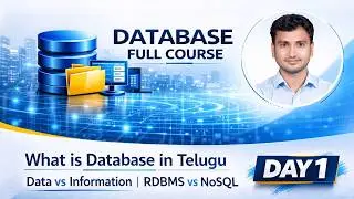 What is Database in Telugu | Data vs Information | RDBMS vs NoSQL | DBMS Basics