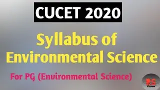 Cucet2020 syllabus | M.Sc. Environmental Science | RSClasses