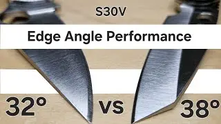 Testing the performance of different edge angles with S30V steel.