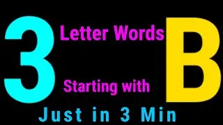3 letter words starting with b || three letter words || three letter words starting with b