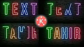 Neon text animation in kinemaster ll Neon text name art video editing ll how to make neon text intro