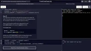 FreeCodeCamp - Python Project - Step 15 of 25 - Caesar Cipher
