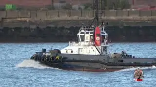 VB Belgie - Tug - IMO 9178991 -- Travelling down the River Mersey on 27.08.2025