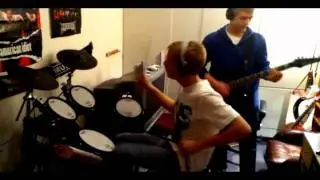 Muse - Jimmy jam & Funny riff guitar/drum cover