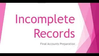 Incomplete records - 1 Accounting equation (AAT Level 3 AQ16 FAPR or Q22 FAPS)