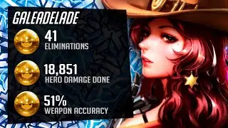 Gale #1 Hitscan Main - Cassidy (McCree) 41 elims! [ Overwatch Season 33 Top 500 ]