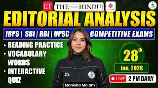Daily Editorial Analysis | 28th Jan 2026 |The Hindu Editorial Analysis |The Indian Express Editorial