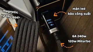 Đ&aacute;nh Gi&aacute; C&aacute;p Sạc Cuktech Magnetic 6A 240W Led B&aacute;o C&ocirc;ng Suất : C&ocirc;ng Năng Ngon, Led B&aacute;o Chuẩn Nhưng...