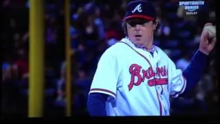 Scott Downs first pitch as a Brave