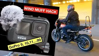 GOPRO Hack to CUT WIND NOISE. WIND MUFF - DEAD CAT filming retro Triumph Bonneville and Kawasaki Z1