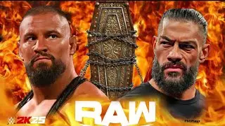 Роман Рейнс против Брона Брейккера, WWE Raw, 09 декабря 2025 года, Casket WWE2k25 - геймплей на PS5