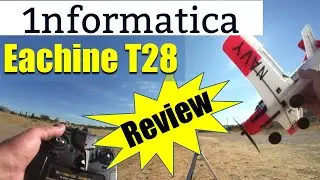 Eachine Mini T 28 Trojan EPP 400mm Wingspan 6 Axis Gyro RC  Trainer Airplane Review Flight