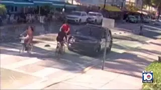 Video shows cyclist and police patrol before arrest in South Beach